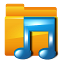 Folder My Music Icon 64x64 png